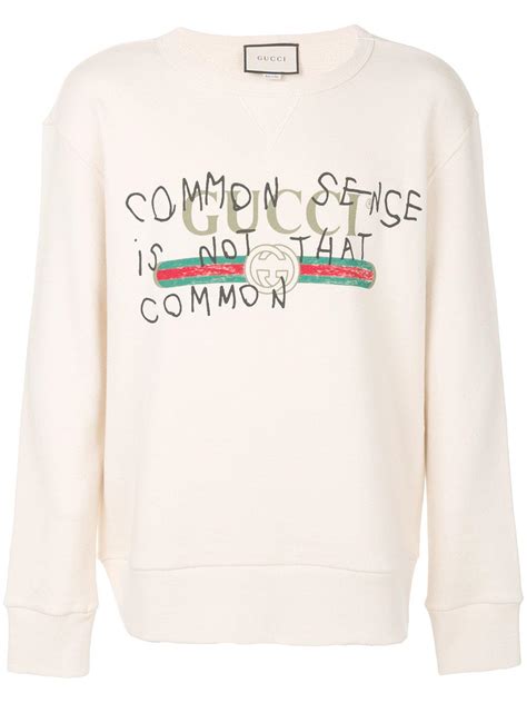 gucci common sense isnt so common sweater|Gucci slogans.